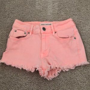 Pacsun high rise neon pink shorts